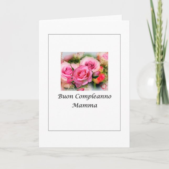 Buon Compleanno Mamma - Italienisch Karte (Vorderseite)