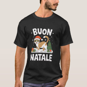 Buon Natale American Bobtail Cat Christmas Italy S T-Shirt
