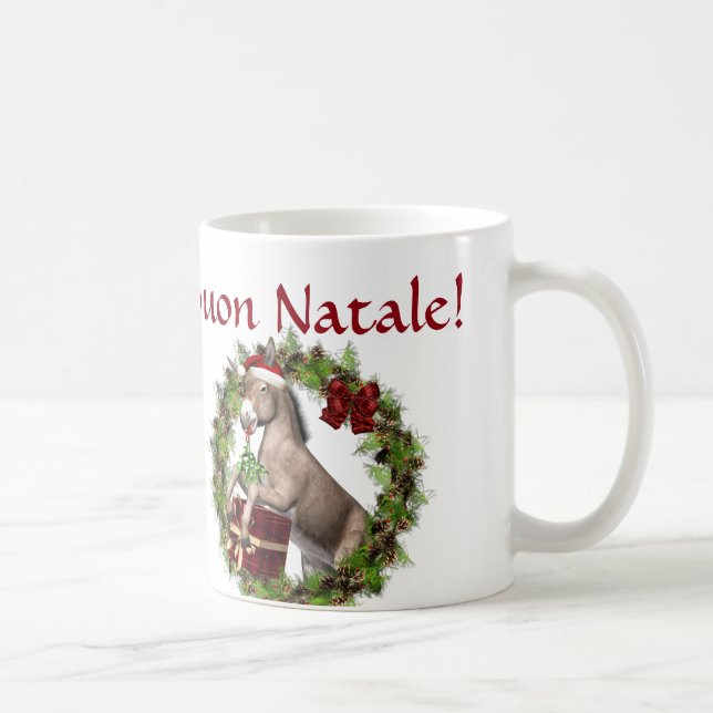 Buon Natale Christmas Donkey Santa Tasse (Rechts)