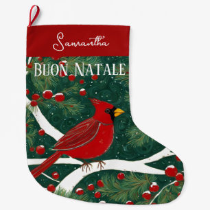 Buon Natale Christmas Großer Weihnachtsstrumpf