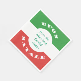 Buon Natale Christmas Party Italienische Flagge un Serviette