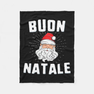 Buon natale christmasitaly italian santa babbo fleecedecke