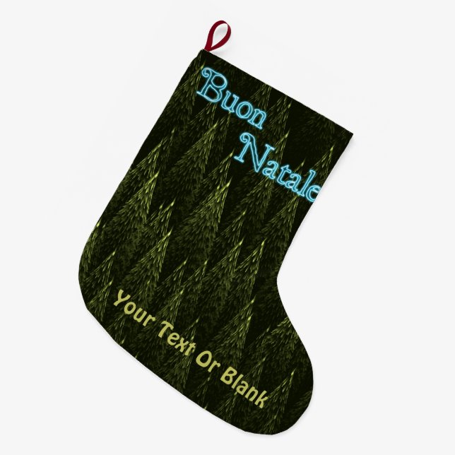 Buon Natale - Conifers Großer Weihnachtsstrumpf (Vorderansicht (hängend))