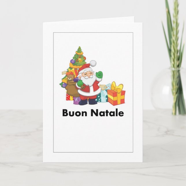 Buon Natale dans la carte italienne de vacances (Devant)