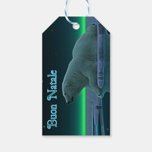 Buon Natale - Eiskantenpolar Geschenkanhänger (Vorderseite)