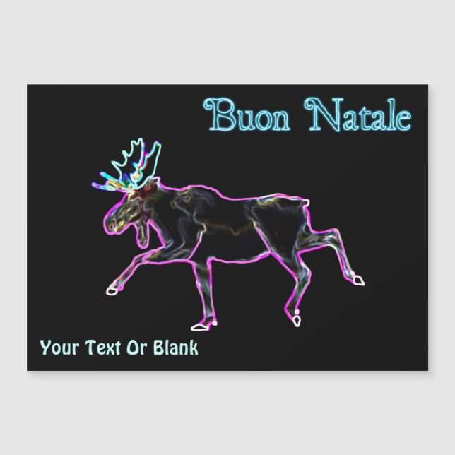 Buon Natale - Electric Moose Magnetkarte (Vorderseite)