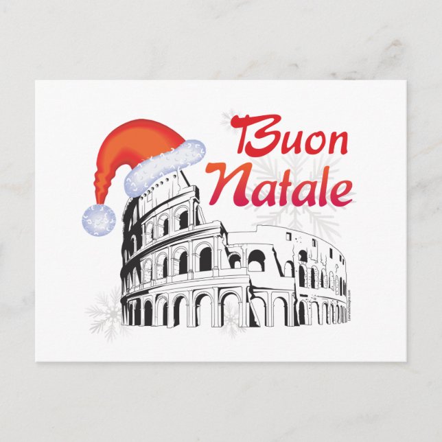 Buon Natale Feiertagspostkarte (Vorderseite)