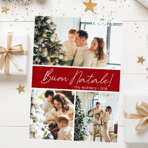 Buon Natale Fotocollage Feiertagskarte