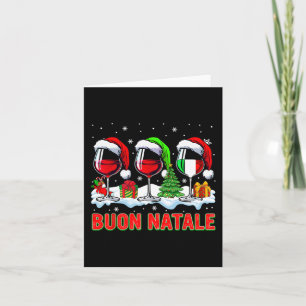 Buon natale fröhliche Weihnachten Italienisch drei Karte