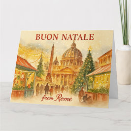 Buon Natale from Rome Christmas Karte