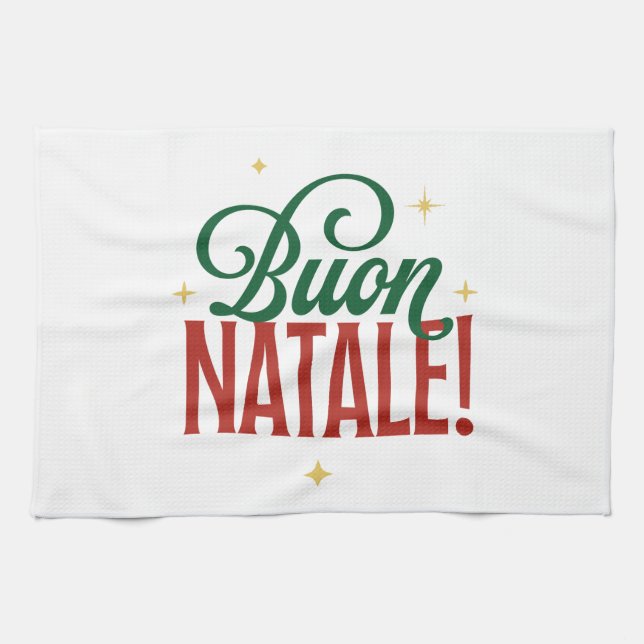 Buon Natale Gift Italian Christmas Geschirrtuch (Horizontal)