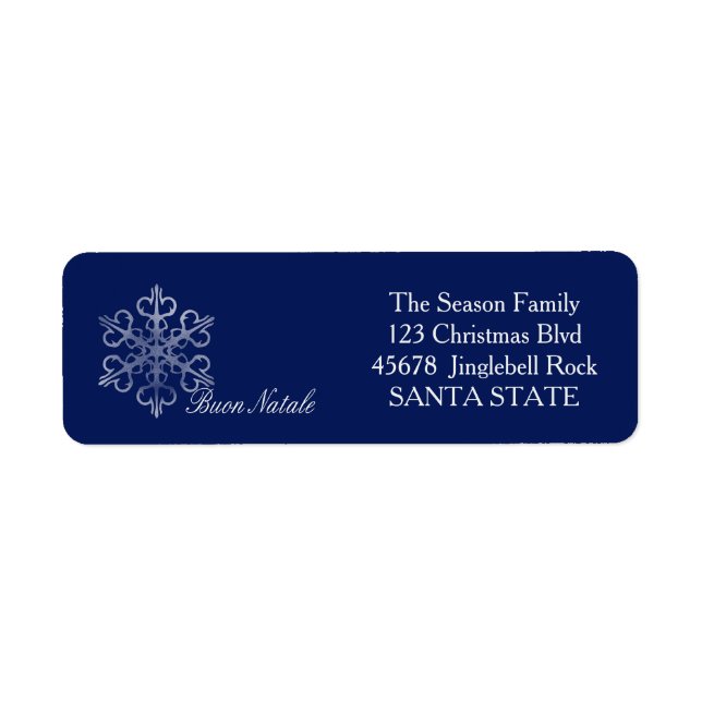 Buon Natale Holiday Address Label (Vorne)