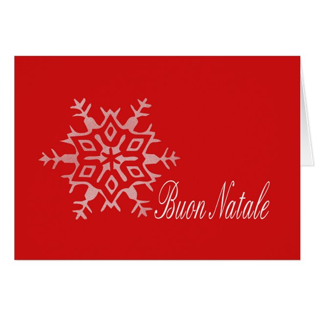 Buon Natale Italian Christmas Card (Vorderseite (Horizontal))