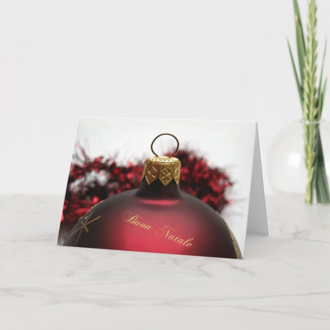 Buon Natale Italian Christmas Card Feiertagskarte (Vorderseite)