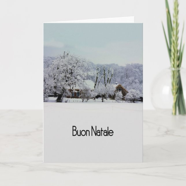 Buon Natale Italian Christmas Card Feiertagskarte (Vorderseite)