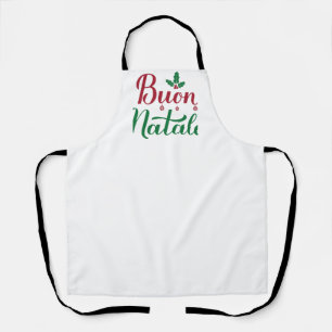 Buon Natale Italian MerChristmas Holly Schürze