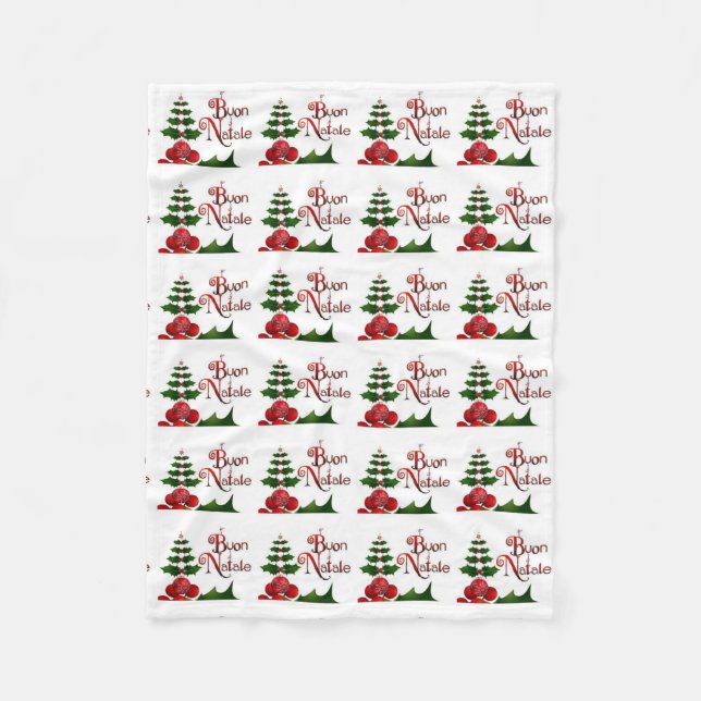 **BUON NATALE** ITALIENISCHE CHRISTMAS BLANKET FLEECEDECKE (Vorderseite)
