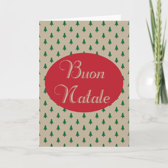 Buon Natale - Italienische Weihnachtskarten Feiertagskarte (Vorderseite)