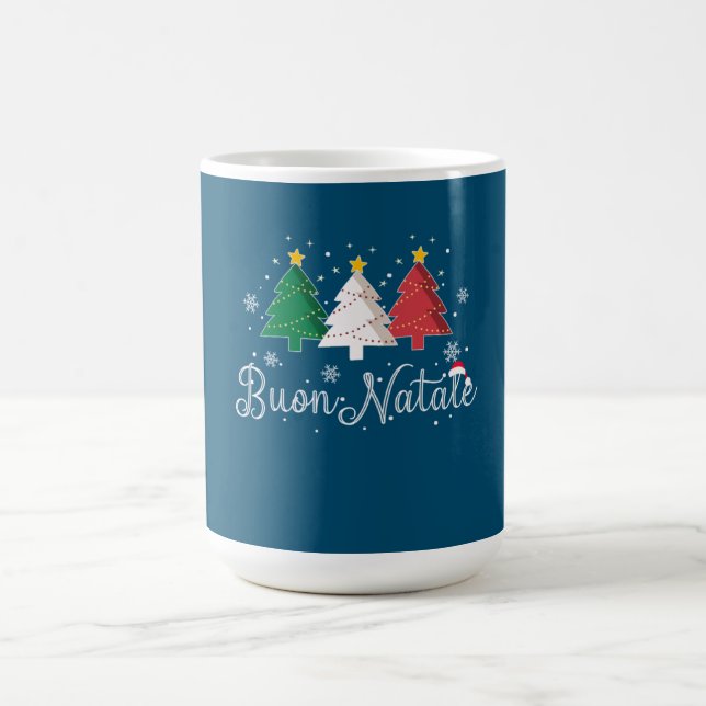 Buon Natale Italienischer Weihnachtsbaum Kaffeetasse (Mittel)