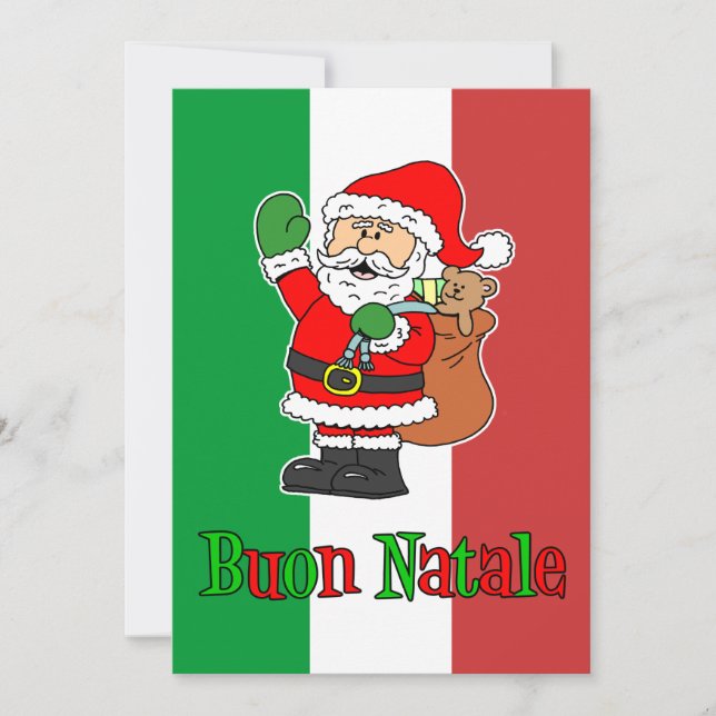 Buon Natale Italienisches Weihnachtsfest - Party E Einladung (Vorderseite)