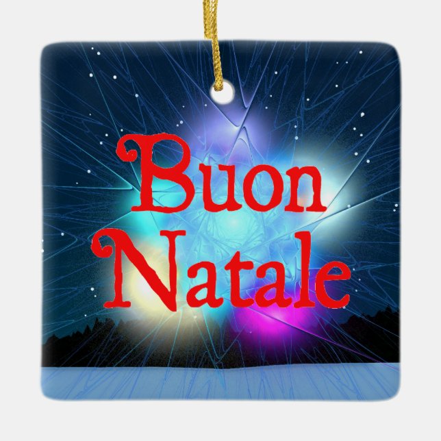 Buon Natale - Jack Frost Keramikornament (Vorderseite)
