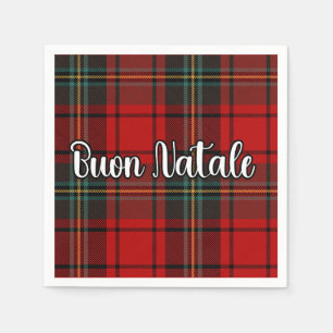 Buon Natale Kariert Serviette
