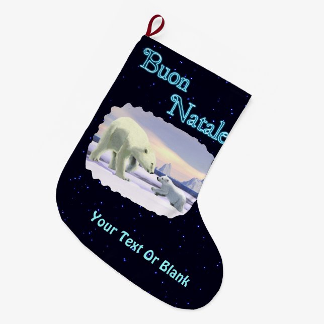 Buon Natale - Mama Nose Best Großer Weihnachtsstrumpf (Vorderansicht (hängend))