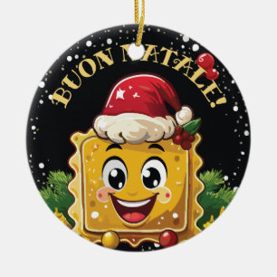 Buon Natale Niedlich Ravioli Keramik Ornament