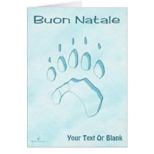 Buon Natale - Polar Bear Paw Print
