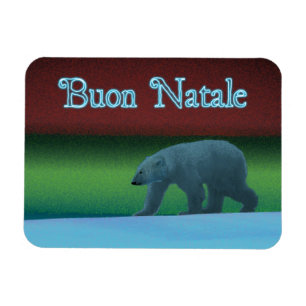 Buon Natale - Polar Lights Polar Bear Magnet