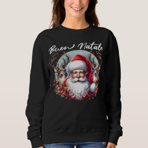 Buon Natale Santa mit Rentier Sweatshirt