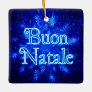Buon Natale - Snowburst Keramikornament