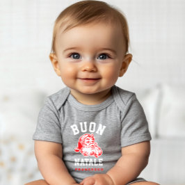 Buon Natale Vintag Santa Baby Bodysuit Strampler