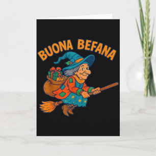 Buona Befana Hexe Kinder Jungen Mädchen Italienisc Karte