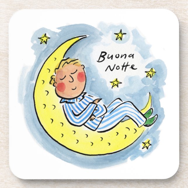 Buona Notte Getränkeuntersetzer (Vorderseite)