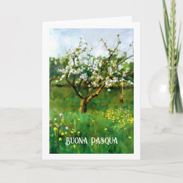 Buona Pasqua. Carte de Pâques en Beaux-Arts en ita (Devant)