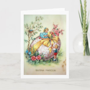Buona Pasqua ! Carte Pâques italienne vintage