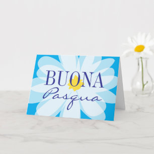 Buona Pasqua Happy Osterfest hübsche Blume Gruß Karte
