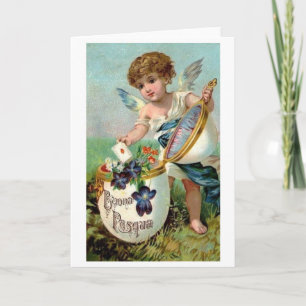 Buona Pasqua! Victorian Italian Easter Card Feiertagskarte