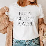 Buongiorno Amore | Stilvolle italienische Moderne  Tri-Blend Shirt<br><div class="desc">Guten Morgen,  Liebe! Dieses schwarz-weiß-italienische Shirt fügt Ihrem Outfit einen schicken Stil hinzu. Moderne,  modische Typografie trägt dazu bei,  dass dies in Italien perfekt verstanden wird,  oder wohin auch immer Ihre Reisen Sie führen!</div>