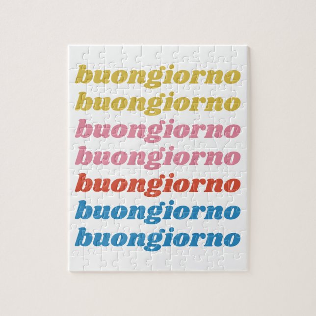 Buongiorno Italian Hello Typografy Niedlich Retro (Vertikal)