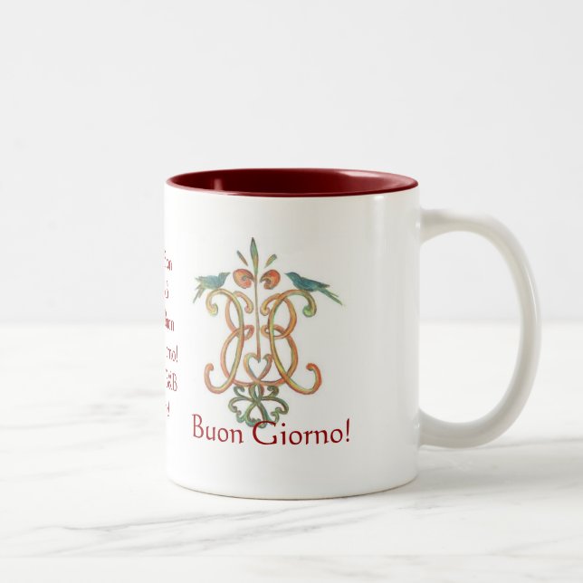Buongiorno! Zweifarbige Tasse (Rechts)