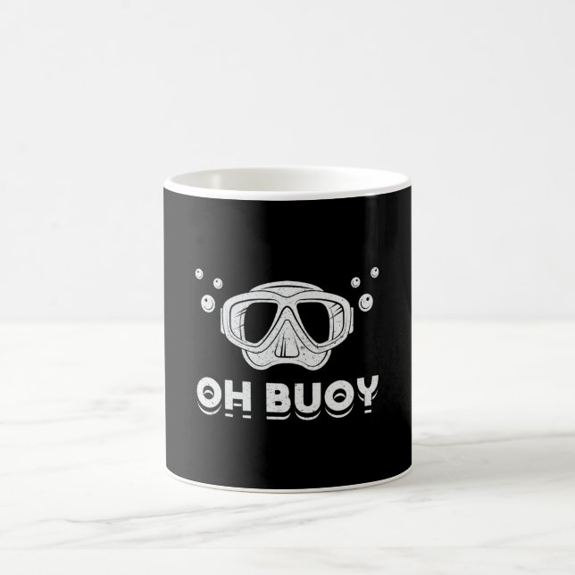 Buoy Scuba Diver Ocean Deep Sea Funny Kaffeetasse (Mittel)