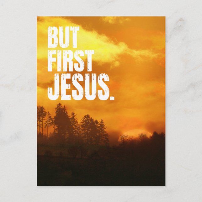 BUR ERSTER JESUS NATUR MORNING SONNENRISE POSTKARTE (Vorderseite)