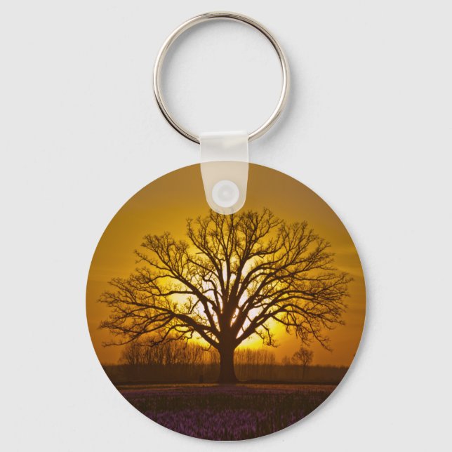 Bur Oak Sunset Schlüsselanhänger (Vorderseite)