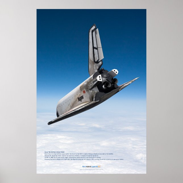 Buran-Shuttle: Majestätischer Atmosphärenabstieg Poster (Vorne)