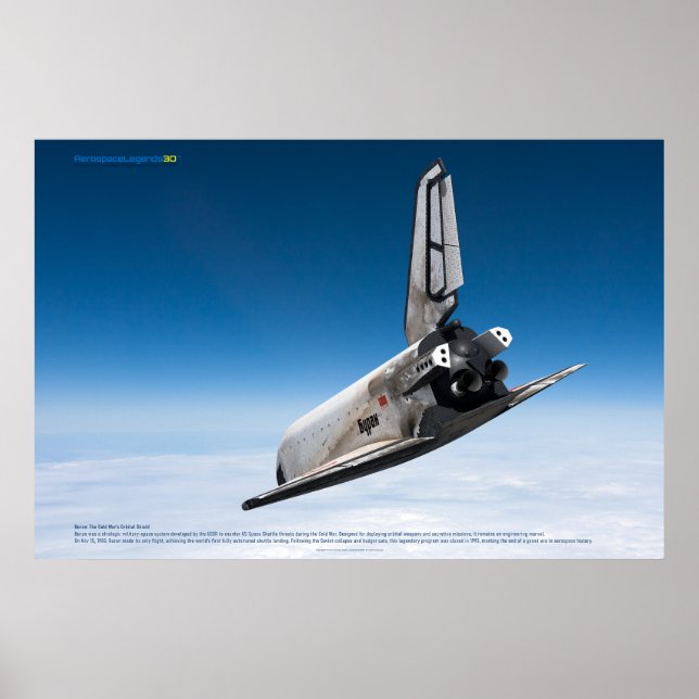 Buran Spaceplane: Cloud Descent Poster (Vorne)
