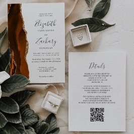 Burange Agate Or Mariage QR Code Invitation