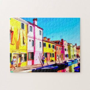 Burano, Aquarellmalerei in Venedig