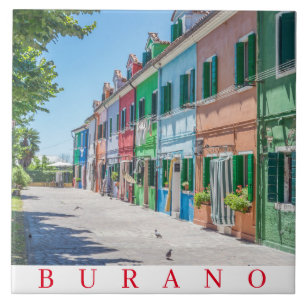 Burano farbenfrohe Häuser Blick Keramik Fliesen